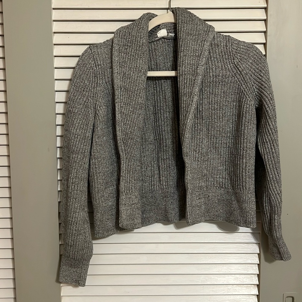 Heather grey gap cropped sweater- small